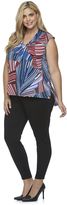 Thumbnail for your product : Dana Buchman Plus Size Knotted V-Neck Top