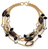 Thumbnail for your product : Alexis Bittar Imperial Lucite, Pyrite, Black Onyx & Crystal Lace Multi-Chain Station Necklace