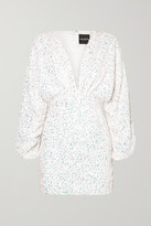 Thumbnail for your product : retrofete Aubrielle Sequined Chiffon Mini Dress - White