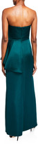 Thumbnail for your product : Aidan Mattox Mikado Bustier Dress with Slit