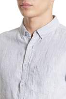 Thumbnail for your product : Onia Trim Fit Microstripe Linen Shirt