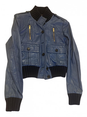 gucci blue leather jacket