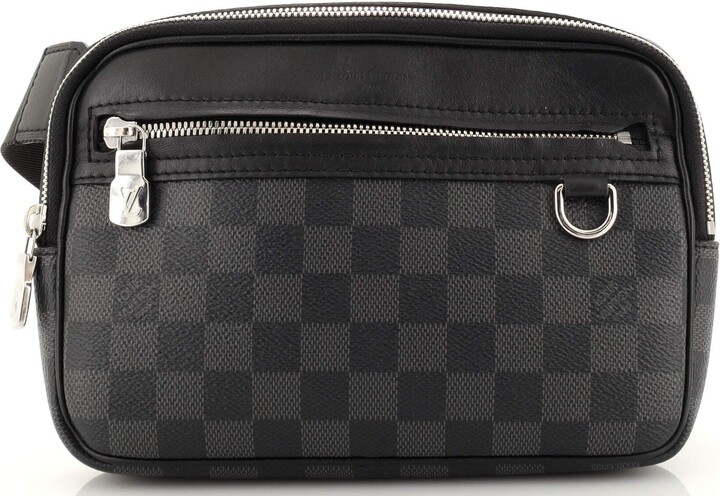 louis vuitton black checkered purse