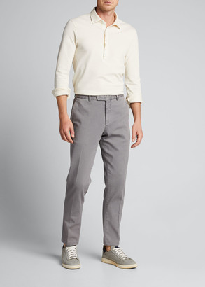 Boglioli Men's Pique Long-Sleeve Polo Shirt - ShopStyle