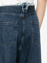 Thumbnail for your product : Marques Almeida Raw Hem Blue Mid Rise Wide Leg Jeans