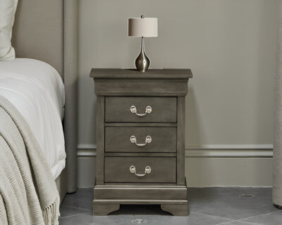 Canora Grey Sayre Oak 3 Drawers Nightstand
