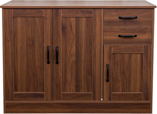 Ebern Designs 43.3 Inch Modern Buffet Sideboard Wooden Storage Cabinet With 2 Doors & 2 Drawers Entryway Console Table For Dining Room And Living Room