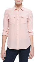 Thumbnail for your product : Equipment Slim Signature Silk Blouse, Pink