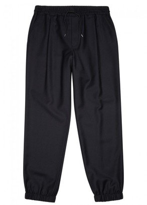 McQ Navy Stretch Wool Jogging Trousers