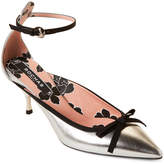 Thumbnail for your product : Rochas Sliver & Black Metallic Ankle Strap Pumps