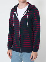 Thumbnail for your product : American Apparel Striped Fleece Zip Hoodie
