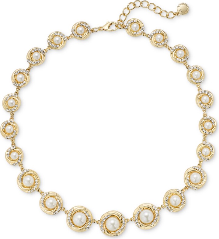 Charter Club Imitation 14mm Pearl Collar Necklace, Created For Macy's In  Pink Mauve | ModeSens
