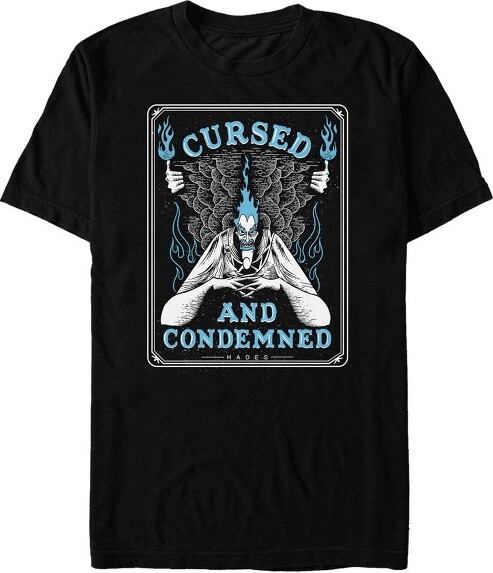 Hercules Men'sHerculesHadesCursed&CondemnedTradingCardT-Shirt-Black-3XBigTall