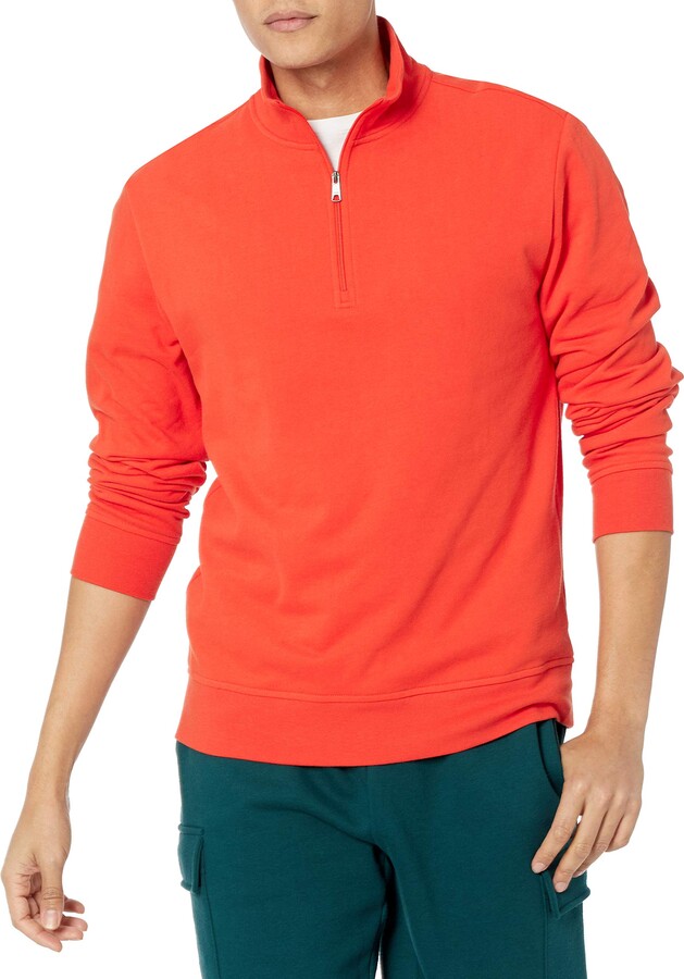 Essentials Men's Lightweight French Terry Full-Zip Mockneck Sweatshirt