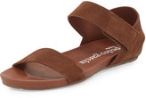 Thumbnail for your product : Pedro Garcia Juci Suede Flat Sandal, Chocolate