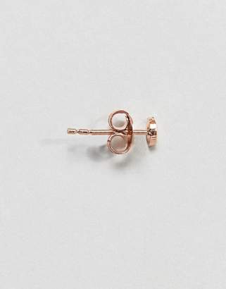ASOS Rose Gold Plated Sterling Silver Solid Semi Circle Stud Earrings