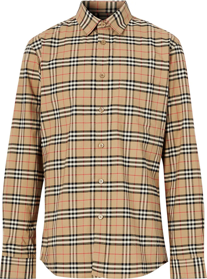 burberry checked shirt