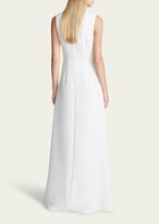 Thumbnail for your product : Halston Renee Sleeveless Cutout Crepe Gown