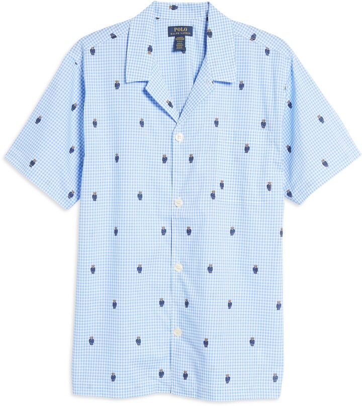 Polo Ralph Lauren Men's Gingham Bear Pajama Top - ShopStyle