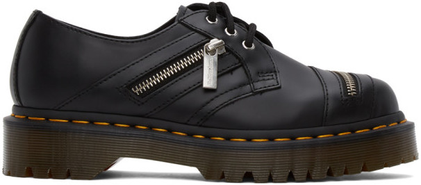 dr martens 1461 classic black patent flat shoes
