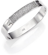 Thumbnail for your product : ABS by Allen Schwartz Jewelry 32030 Modern Geometric Pavé Plate Bangle Bracelet/Silvertone