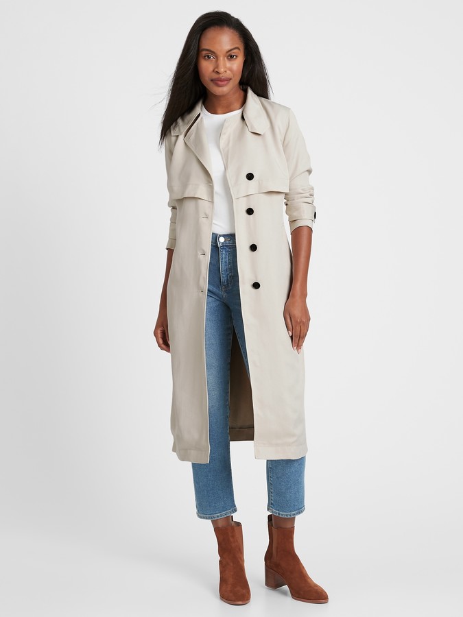 Banana Republic TENCEL Trench Coat ShopStyle
