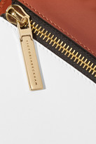 Thumbnail for your product : Victoria Beckham Small Two-tone Leather Clutch - White