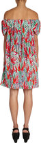Thumbnail for your product : Kenzo Cubic Flower Print Off-The-Shoulder Dress