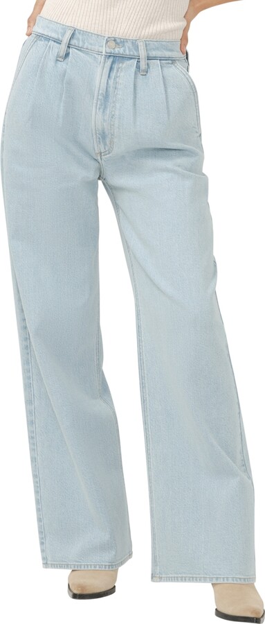 Silver Jeans Co. Women's High Rise Pleated Trouser Jeans