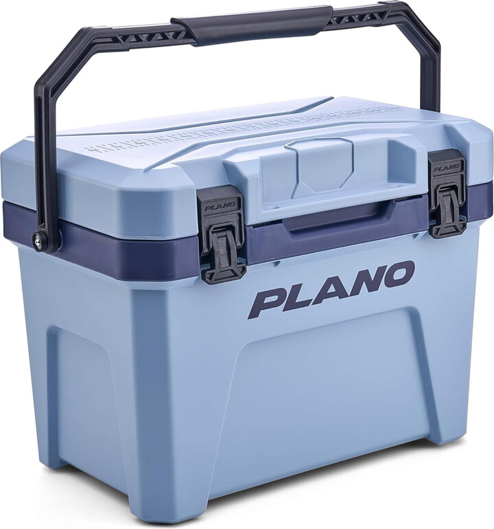 Plano Frost 14 Quart Heavy Duty Cooler w/ Built In Bottle Opener and Dry Basket, Pacific Blue