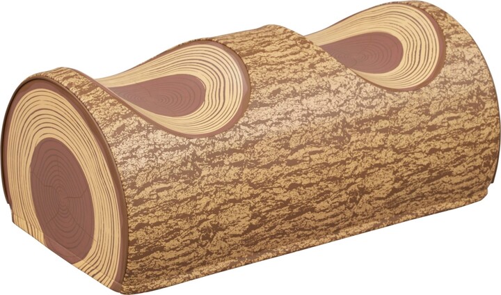 ECR4kids SoftZone Tree Log Half Saddle Seat 12in Chocolate