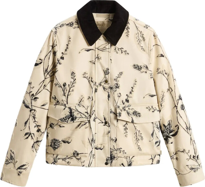 Woolrich Floral-Print Velvet Jacket