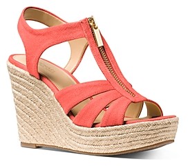 michael kors berkley lock leather platform sandal