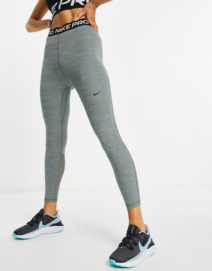 Nike Training Nike Pro Training 365 high waisted 7/8 leggings in gray -  ShopStyle Activewear Pants