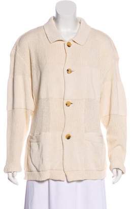 Issey Miyake Button-Up Knit Cardigan Button-Up Knit Cardigan
