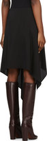 Thumbnail for your product : Maison Martin Margiela 7812 Maison Martin Margiela Black Silk Crepe Layered Skirt