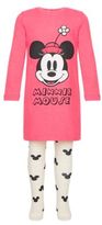 Thumbnail for your product : Marks and Spencer Minnie Mouse Sweat Dress & Tights Girls Outfit with StayNEWTM (1-7 Years)