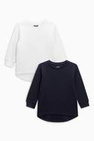 Thumbnail for your product : Next Boys Navy/Ecru Eyelet Waffle Tops Two Pack (3mths-6yrs)