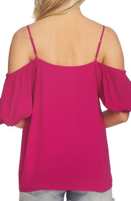 1 STATE Women's Balloon Sleeve Off The Shoulder Top