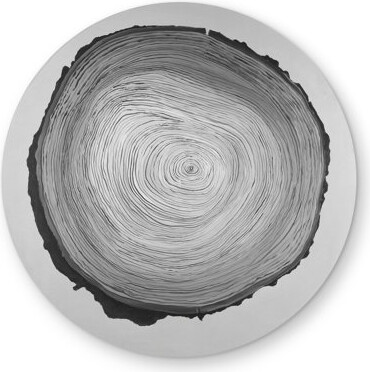 Begin Edition International Inc. Grayscale Round Wood Log | Outdoor Area Rug for Home Decor