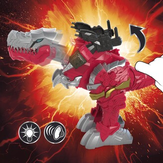 Marvel Power Rangers Battle Attackers Dino Fury T-Rex Champion Zord Electronic Action Figure