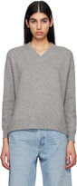 Gray V-Neck Sweater 