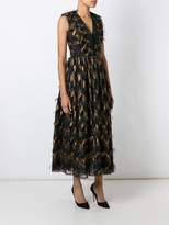 Thumbnail for your product : Dolce & Gabbana metallic chevron frayed dress