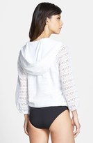 Thumbnail for your product : Tory Burch 'Encintas' Eyelet Hooded Jacket