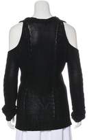 Thumbnail for your product : Cushnie Cold-Shoulder Knit Sweater