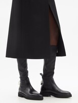 Thumbnail for your product : Christopher Kane Padlock Neoprene And Leather Knee-high Boots - Black