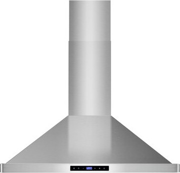 Cosmo 30 in. Vista Collection Ducted Wall Mount Range Hood, Touch Controls, LED Lights, Permanent Filters, Stainless Steel