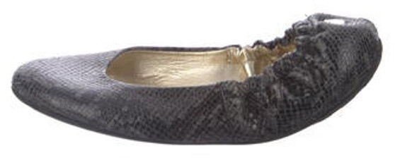 crocodile flat shoes