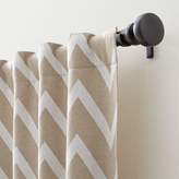 Thumbnail for your product : Crate & Barrel Rorke Black 1.25"dia.x120"170" Curtain Rod Set