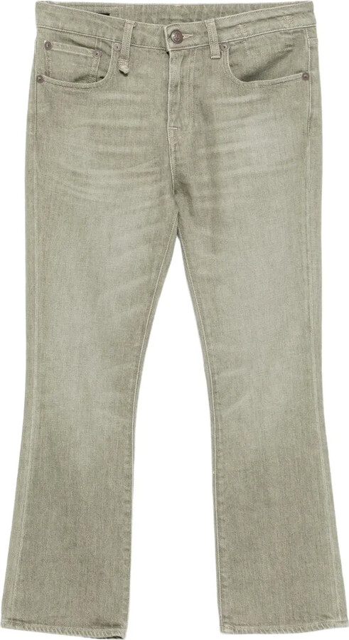 R 13 Kick Fit cropped jeans